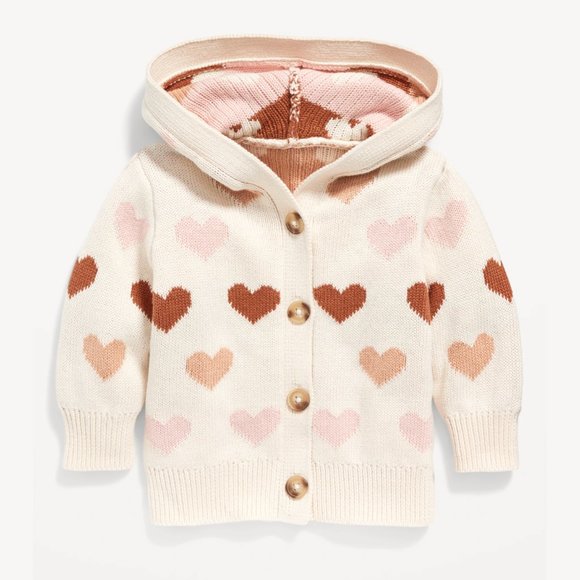 Old Navy Other - Old Navy Baby Unisex Hooded Button-Front Cardigan Sweater in Size 18-24M - NWT